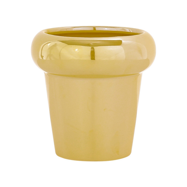 JYW2116 New development indoor garden ceramic planter pot with pearlized finish