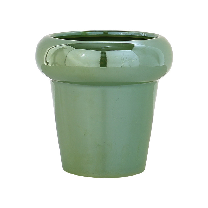 JYW2116 New development indoor garden ceramic planter pot with pearlized finish