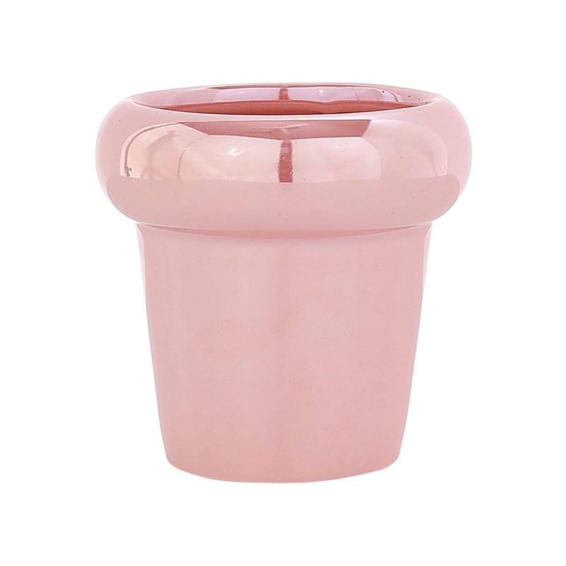 JYW2116 New development indoor garden ceramic planter pot with pearlized finish