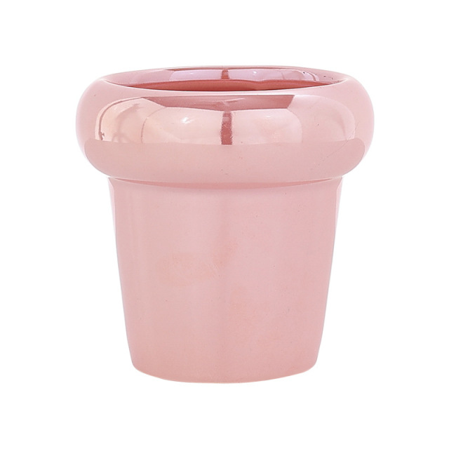 JYW2116 New development indoor garden ceramic planter pot with pearlized finish