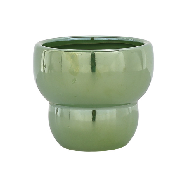 JYW2114 Best selling ceramic planter with pearlized finish