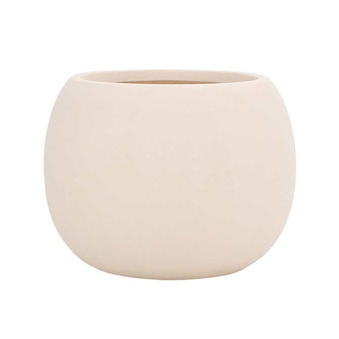 JYW2121 Ball shaped indoor ceramic garden planter pot