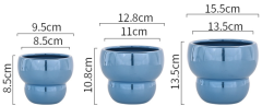 JYW2114 Best selling ceramic planter with pearlized finish