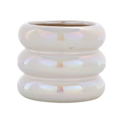 JYW2115 Hot sale ceramic indoor planter pot with pearlized finish