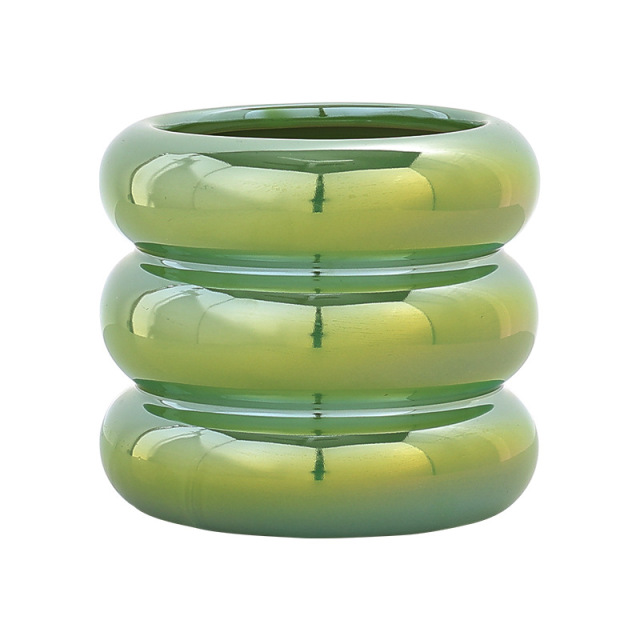 JYW2115 Hot sale ceramic indoor planter pot with pearlized finish