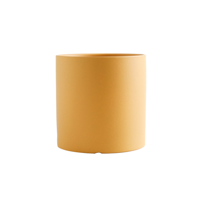 JYW2123 Hot sale classic cylinder ceramic planter pot with various colors