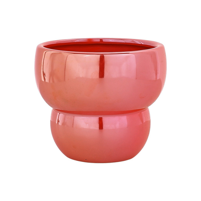 JYW2114 Best selling ceramic planter with pearlized finish