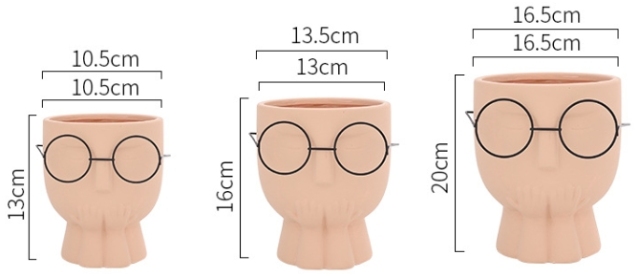 JYW2119 Faced design unglazed ceramic planter pot wholesale
