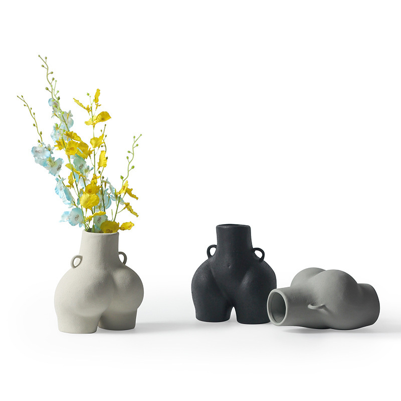 JYW2120 Home decoration body design ceramic vase for indoor use