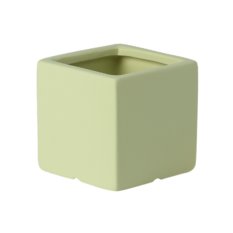JYW2126 Square ceramic pot with various colors