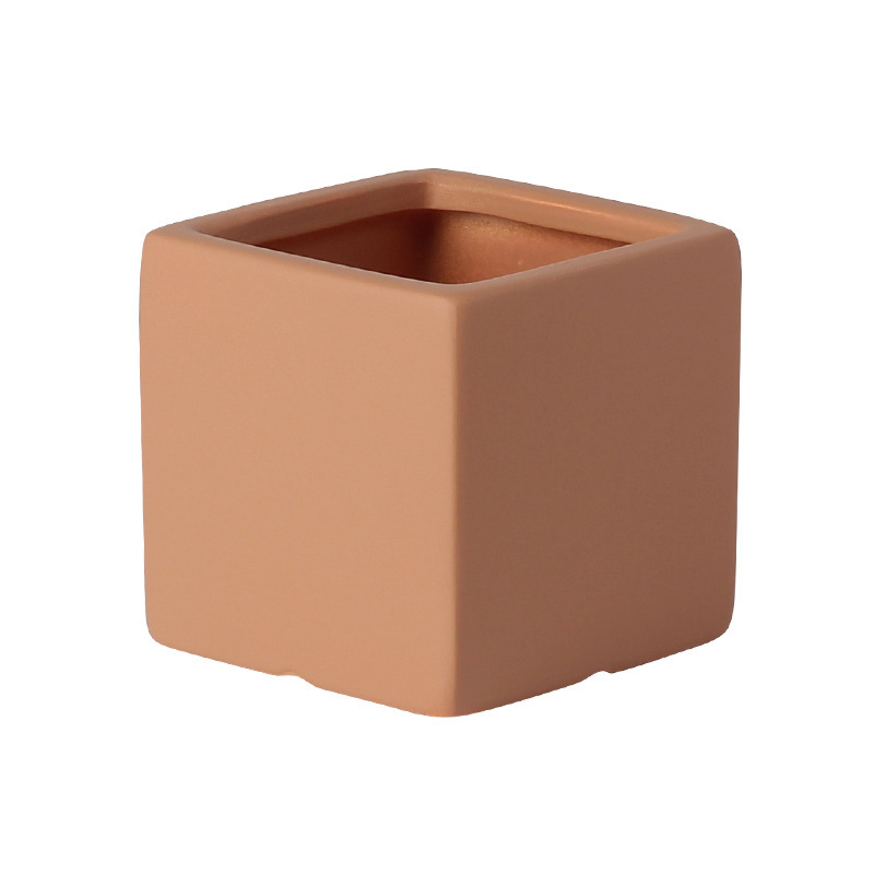 JYW2126 Square ceramic pot with various colors
