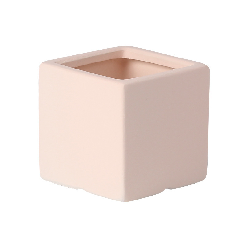 JYW2126 Square ceramic pot with various colors