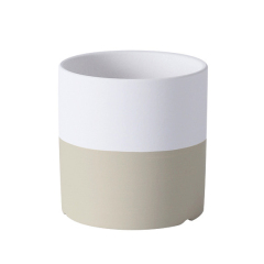 JYW2125 Cylinder ceramic pot with 2 tone finish