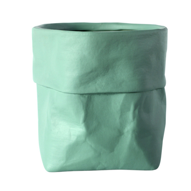 JYW2127 Bag designed ceramic planter pot with various colors