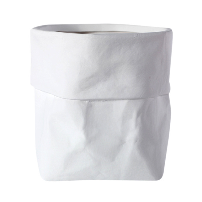JYW2127 Bag designed ceramic planter pot with various colors