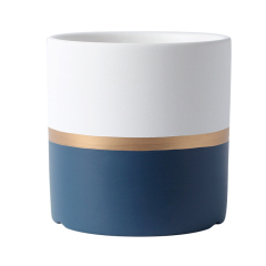 JYW2128 Indoor garden cylinder 2 tone ceramic plant pot