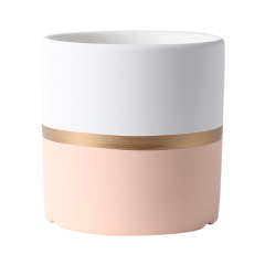 JYW2128 Indoor garden cylinder 2 tone ceramic plant pot