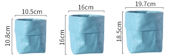 JYW2127 Bag designed ceramic planter pot with various colors