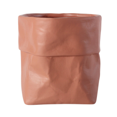 JYW2127 Bag designed ceramic planter pot with various colors