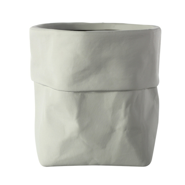 JYW2127 Bag designed ceramic planter pot with various colors