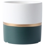 JYW2128 Indoor garden cylinder 2 tone ceramic plant pot