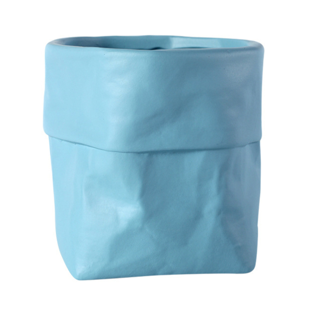 JYW2127 Bag designed ceramic planter pot with various colors