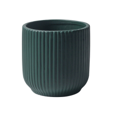 JYW2132  Addorable fluted ceramic planter for indoor use