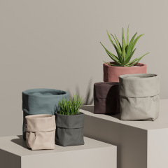 JYW2127 Bag designed ceramic planter pot with various colors
