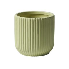 JYW2132  Addorable fluted ceramic planter for indoor use