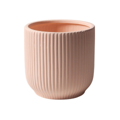 JYW2132  Addorable fluted ceramic planter for indoor use
