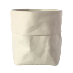 JYW2127 Bag designed ceramic planter pot with various colors