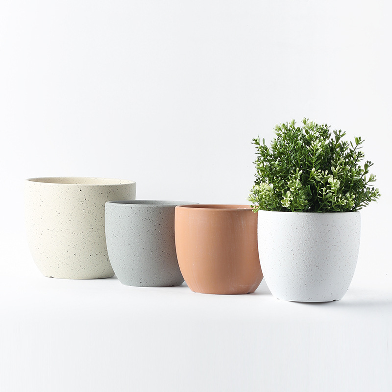 JYW2129  Taper shaped ceramic planter pot for indoor and outdoor use