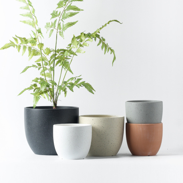 JYW2129  Taper shaped ceramic planter pot for indoor and outdoor use