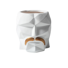 JYW2133 Ceramic Faced planter with golden beard