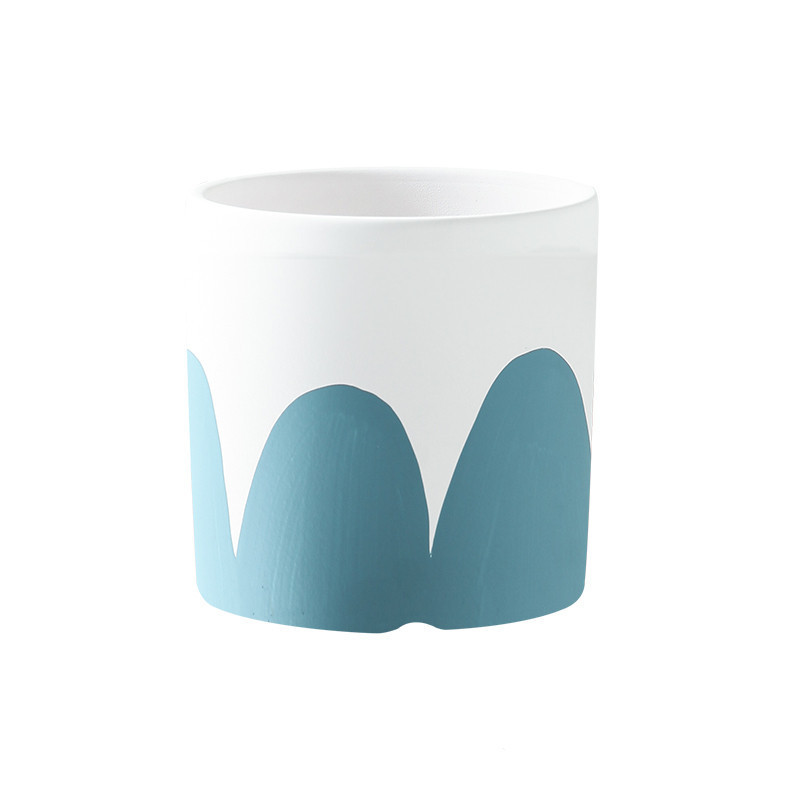 JYW2135 Adorable Hand painted ceramic cylinder planter pots