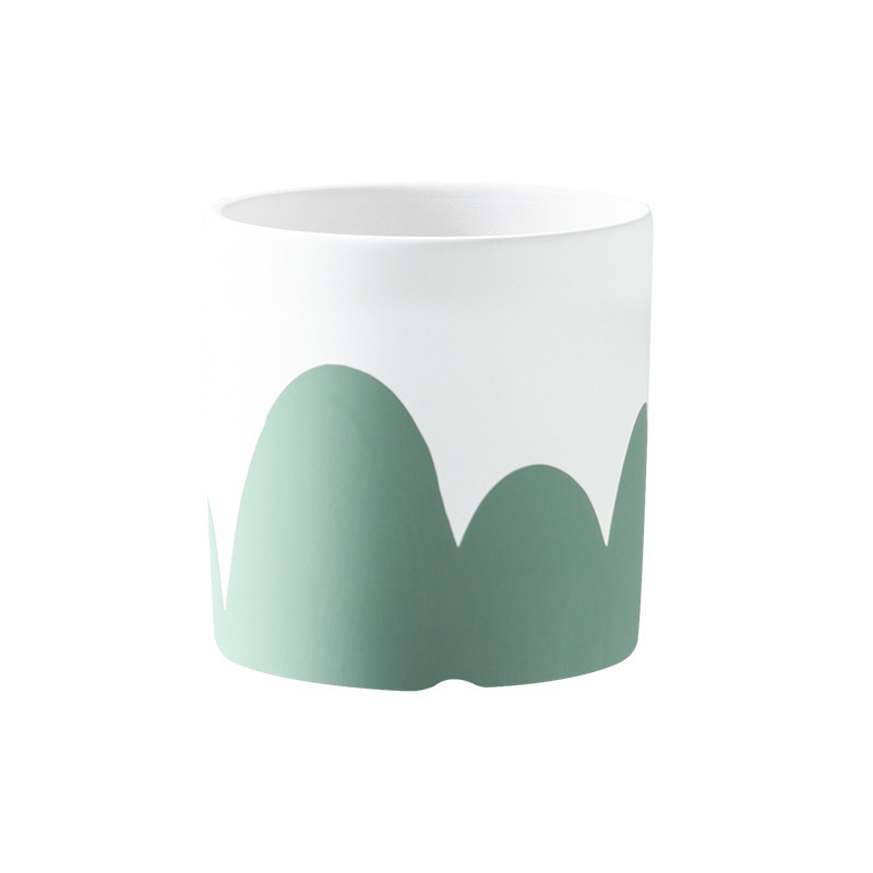 JYW2135 Adorable Hand painted ceramic cylinder planter pots