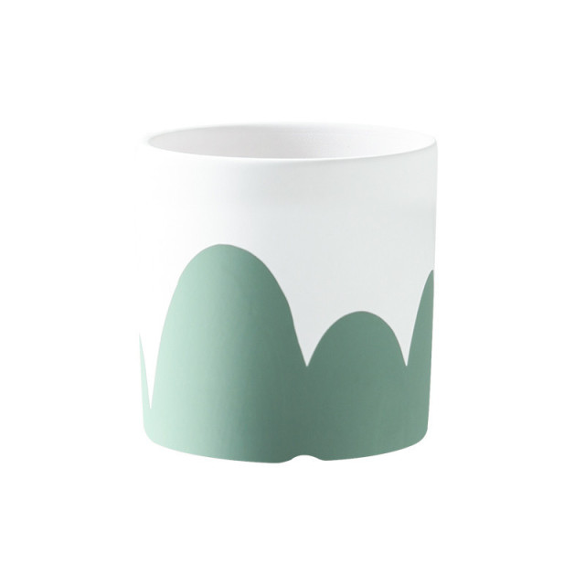 JYW2135 Adorable Hand painted ceramic cylinder planter pots