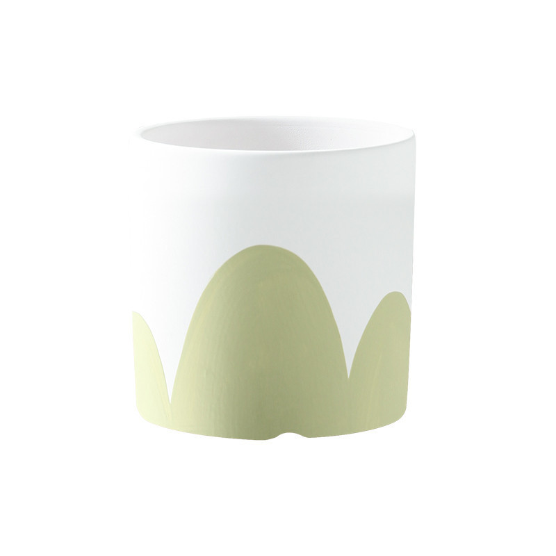 JYW2135 Adorable Hand painted ceramic cylinder planter pots