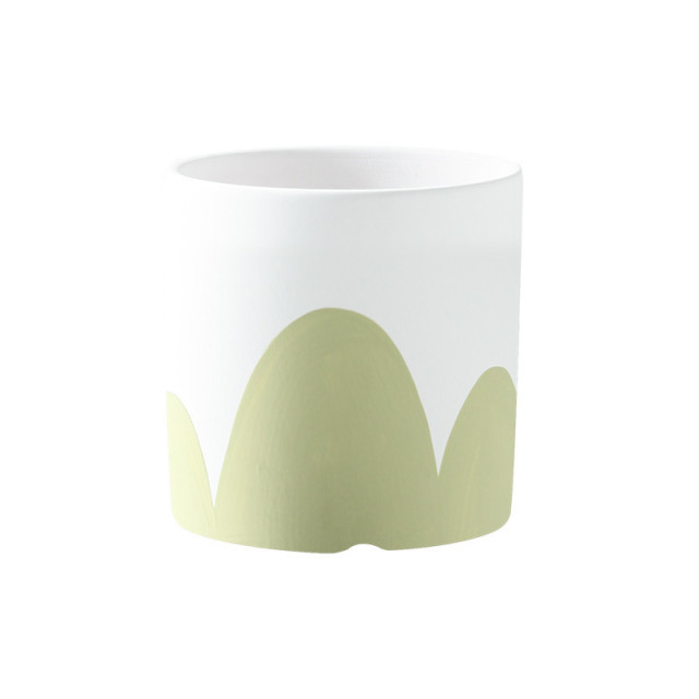 JYW2135 Adorable Hand painted ceramic cylinder planter pots