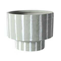 JYW2134 Unique design hand painted stripe ceramic planter with various colors