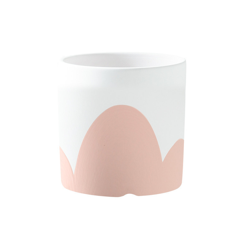 JYW2135 Adorable Hand painted ceramic cylinder planter pots