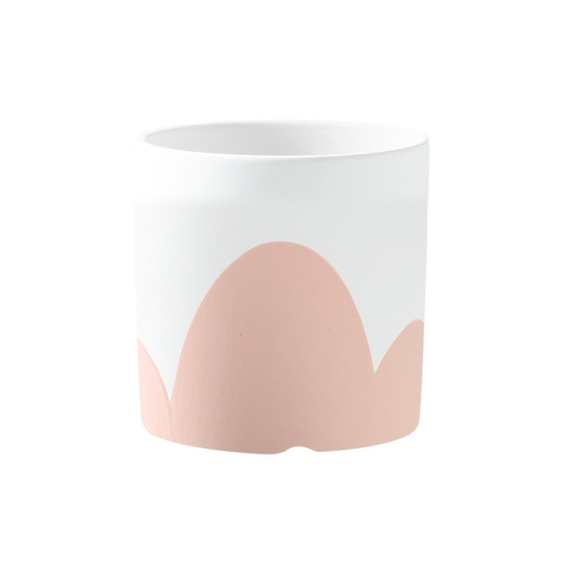 JYW2135 Adorable Hand painted ceramic cylinder planter pots