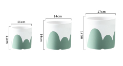 JYW2135 Adorable Hand painted ceramic cylinder planter pots