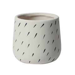JYW2140 New design white ceramic planter pot with raindrop pattern for indoor use