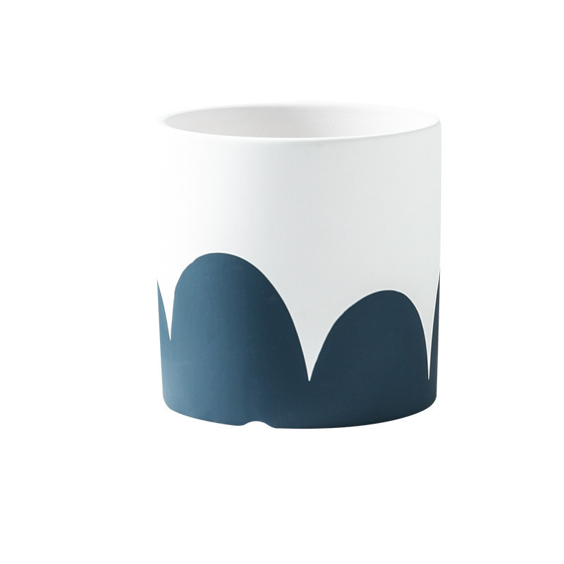 JYW2135 Adorable Hand painted ceramic cylinder planter pots