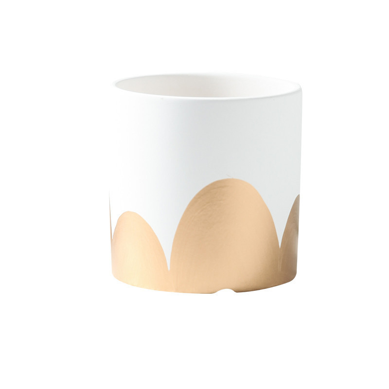 JYW2135 Adorable Hand painted ceramic cylinder planter pots