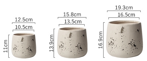 JYW2151 New design ceramic planter with weathering effect