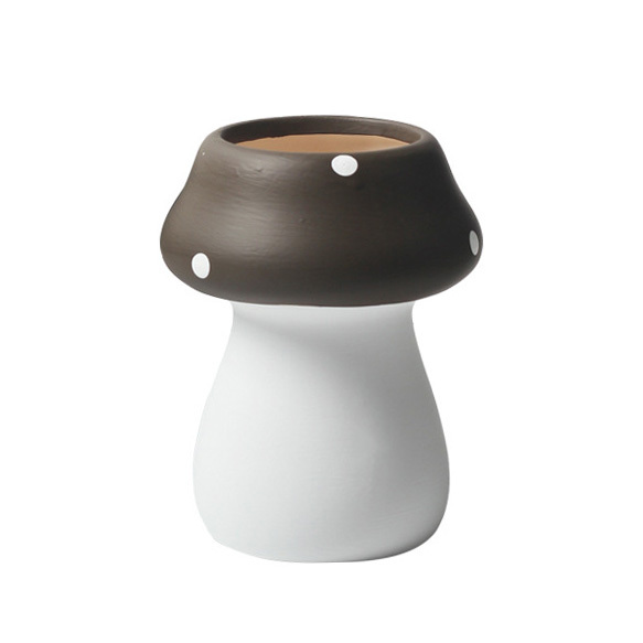 JYW2155 New arrival mushroom design ceramic planter pot with polka dots
