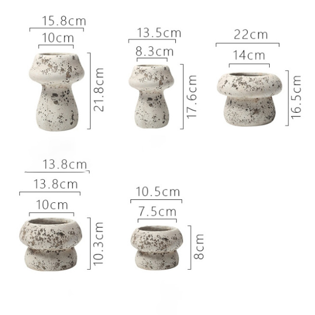 JYW2154 New arrival ceramic planter pot with weathering effect