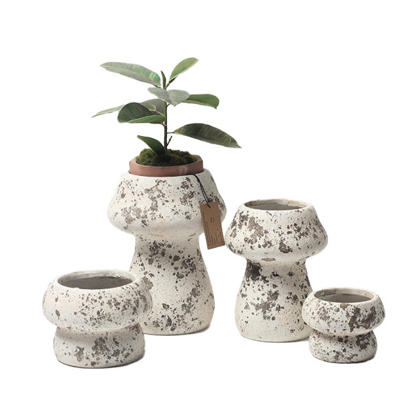 JYW2154 New arrival ceramic planter pot with weathering effect